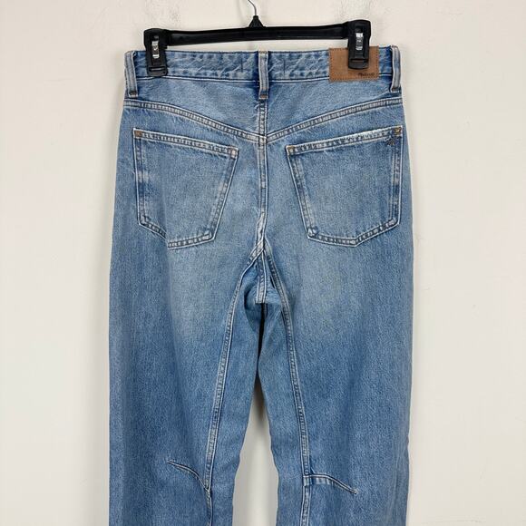 Madewell The Tall Darted Barrel Leg Jean Dobbins Wash Blue Rigid Slouchy 26T NWT - Picture 11 of 15